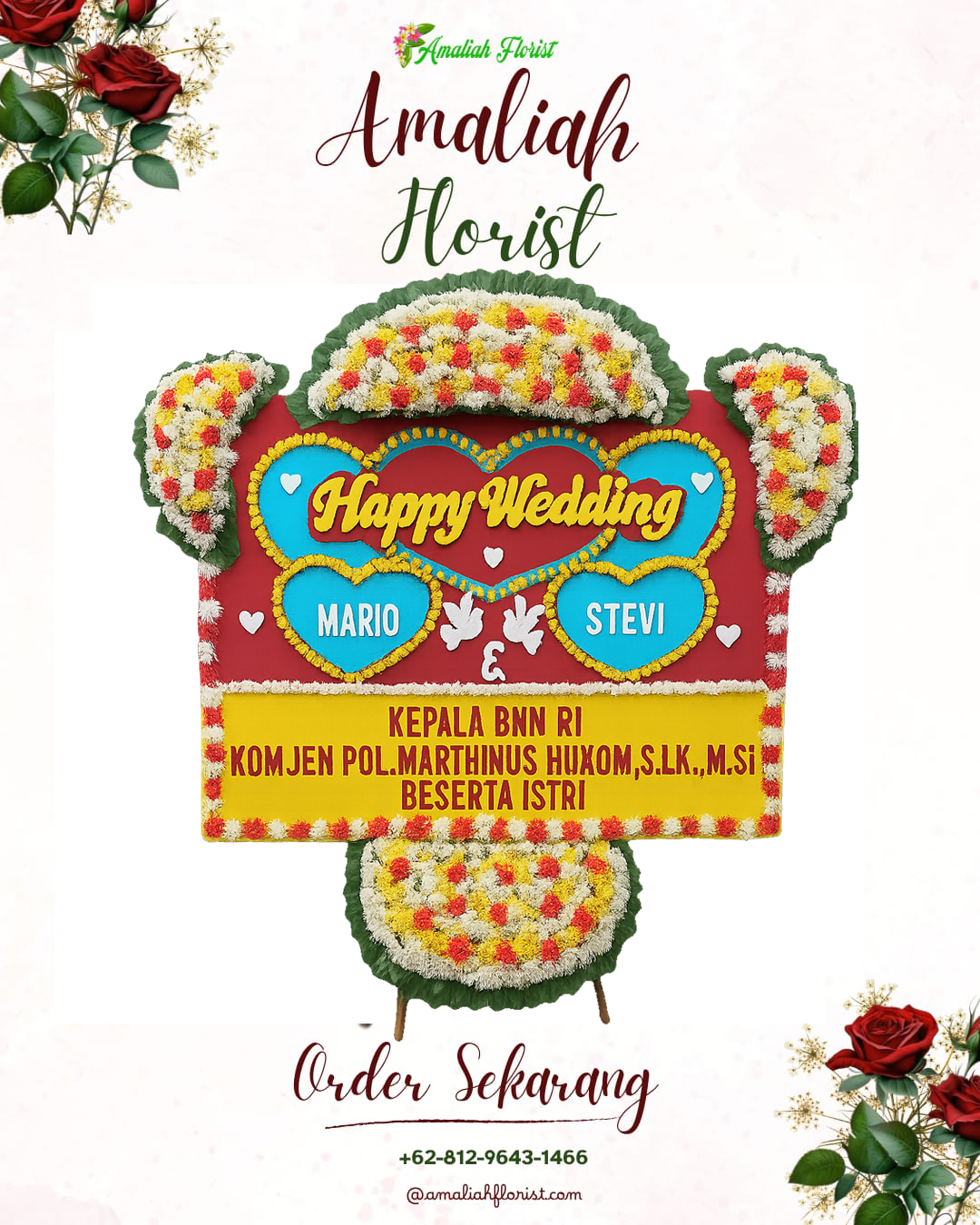 Papan Bunga Pernikahan Winong